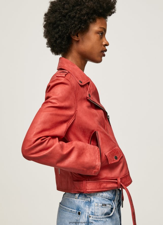 mujer_chaqueta_biker_de_piel_de_cordero_pepe_jeans_44jtz105_estudio_rojo.jpg mujer chaqueta biker de piel de cordero Pepe Jeans 44JTZ105 estudio rojo - Imagen 1