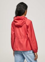 mujer chaqueta cortavientos con capucha Pepe Jeans 44JTZ129 estudio rojo - Imagen 4