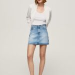 mujer falda de mezclilla de corte estándar Pepe Jeans 44JTZ479 mezclilla