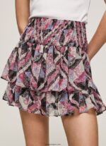 mujer falda fluida con volantes Pepe Jeans 44JTZ494 multi - Imagen 3