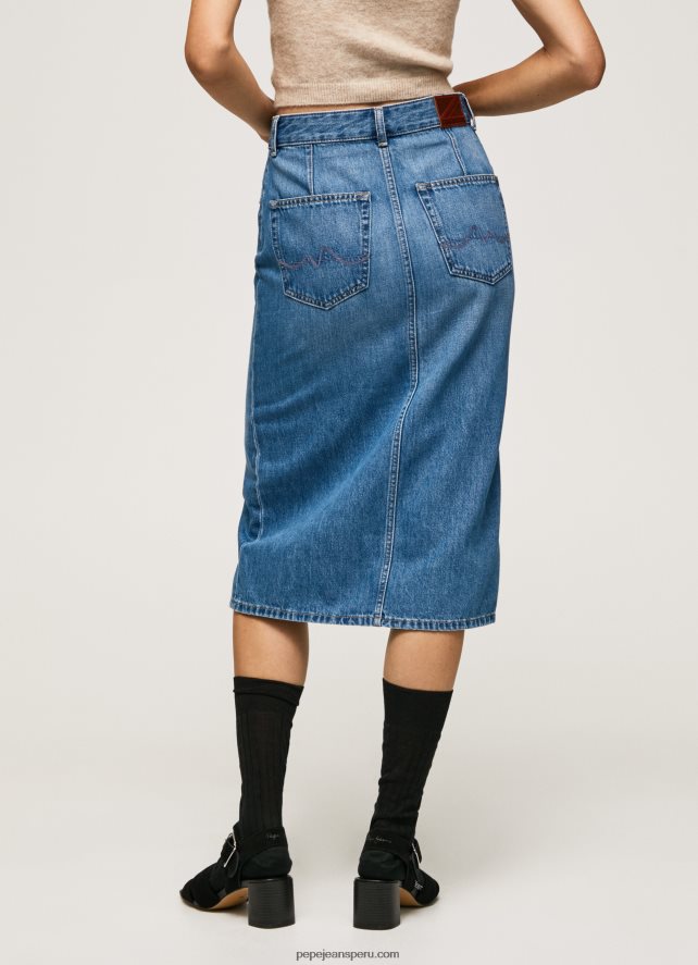 mujer falda midi de mezclilla de algodón Pepe Jeans 44JTZ100 mezclilla - Imagen 4