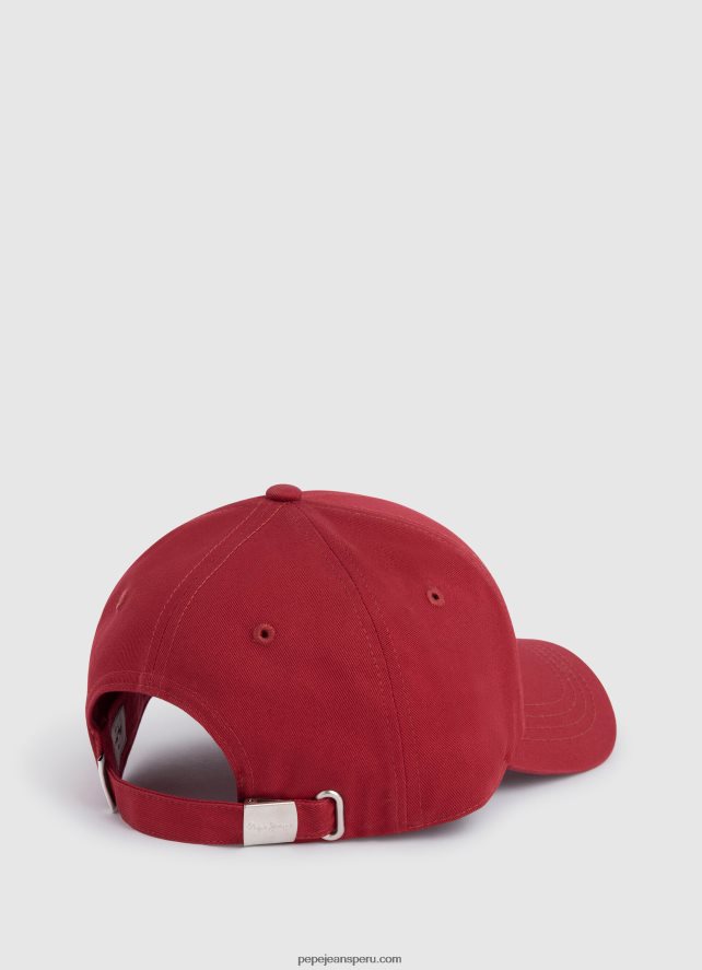 mujer gorra básica con logo bordado Pepe Jeans 44JTZ786 estudio rojo - Imagen 2