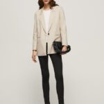 mujer jeans ajustados con cintura alta Pepe Jeans 44JTZ55 mezclilla