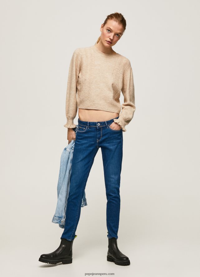 mujer jeans ajustados de tiro medio lola Pepe Jeans 44JTZ39 mezclilla - Imagen 1