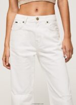 mujer jeans color avellana de talle alto Pepe Jeans 44JTZ2 mezclilla - Imagen 3