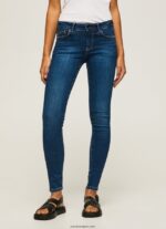 mujer jeans pitillo con tiro medio Pepe Jeans 44JTZ44 mezclilla - Imagen 2
