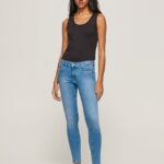 mujer jeans pitillo con tiro medio Pepe Jeans 44JTZ51 mezclilla