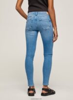 mujer jeans pitillo con tiro medio Pepe Jeans 44JTZ51 mezclilla - Imagen 5