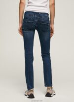 mujer jeans rectos con cintura baja de venus Pepe Jeans 44JTZ3 mezclilla - Imagen 4