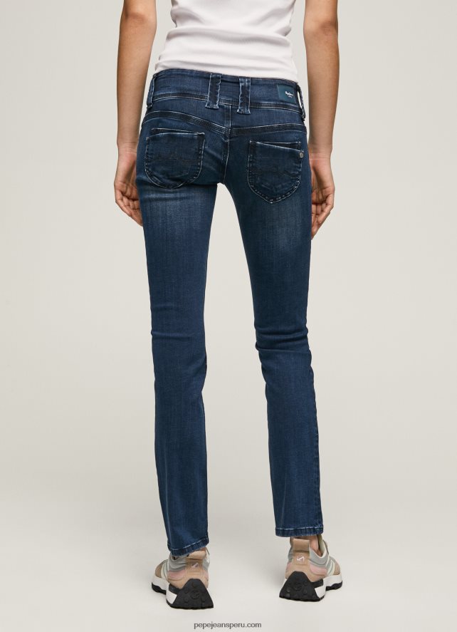 mujer jeans rectos con cintura baja de venus Pepe Jeans 44JTZ3 mezclilla - Imagen 4