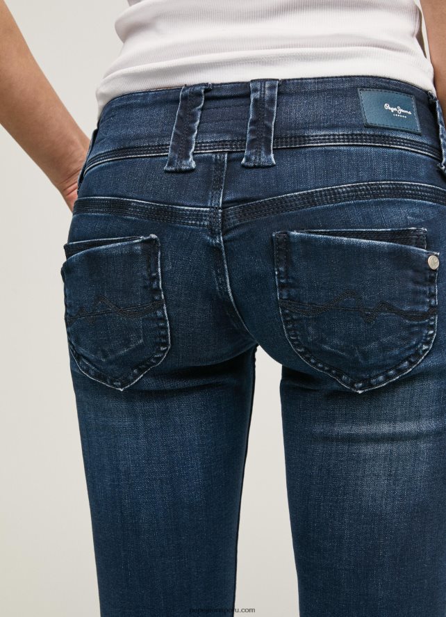 mujer jeans rectos con cintura baja de venus Pepe Jeans 44JTZ3 mezclilla - Imagen 5