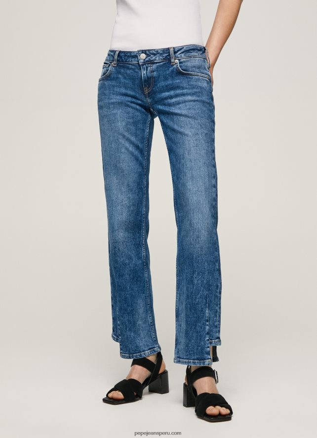 mujer jeans rectos de tiro bajo alex Pepe Jeans 44JTZ24 mezclilla - Imagen 2