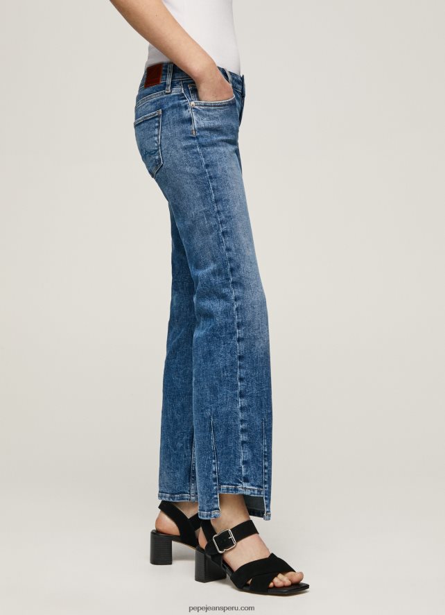 mujer jeans rectos de tiro bajo alex Pepe Jeans 44JTZ24 mezclilla - Imagen 3