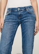 mujer jeans rectos de tiro bajo alex Pepe Jeans 44JTZ24 mezclilla - Imagen 4