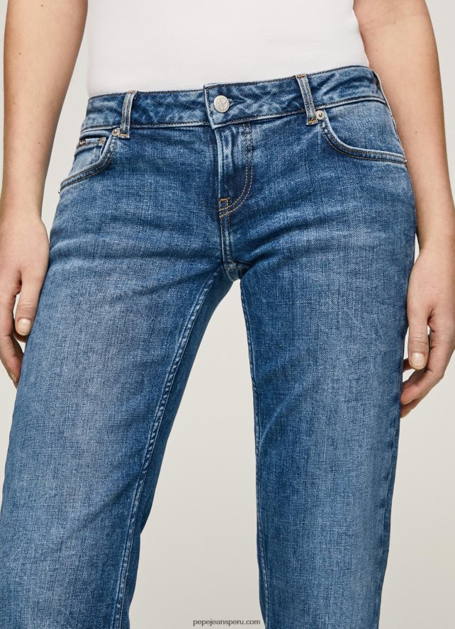 mujer jeans rectos de tiro bajo alex Pepe Jeans 44JTZ24 mezclilla - Imagen 4