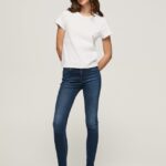 mujer jeans regent de talle alto Pepe Jeans 44JTZ45 mezclilla