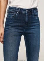 mujer jeans regent de talle alto Pepe Jeans 44JTZ45 mezclilla - Imagen 3