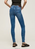 mujer jeans regent de talle alto Pepe Jeans 44JTZ46 mezclilla - Imagen 3