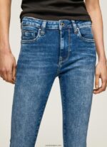 mujer jeans regent de talle alto Pepe Jeans 44JTZ46 mezclilla - Imagen 4