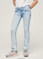 mujer jeans venus de corte regular y tiro bajo Pepe Jeans 44JTZ23 mezclilla - Imagen 2