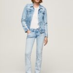mujer jeans venus de corte regular y tiro bajo Pepe Jeans 44JTZ23 mezclilla