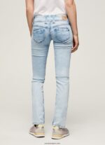 mujer jeans venus de corte regular y tiro bajo Pepe Jeans 44JTZ23 mezclilla - Imagen 4