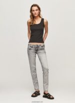 mujer jeans venus de corte regular y tiro bajo Pepe Jeans 44JTZ28 mezclilla