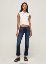 mujer jeans venus de corte regular y tiro bajo Pepe Jeans 44JTZ30 mezclilla