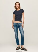 mujer jeans venus de corte regular y tiro bajo Pepe Jeans 44JTZ31 mezclilla