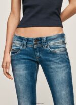 mujer jeans venus de corte regular y tiro bajo Pepe Jeans 44JTZ31 mezclilla - Imagen 3
