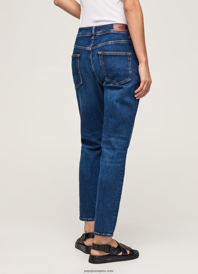 mujer jeans violeta mom carrot fit de cintura alta Pepe Jeans 44JTZ81 mezclilla - Imagen 4