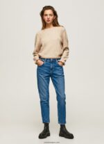 mujer jeans violeta mom carrot fit de cintura alta Pepe Jeans 44JTZ82 mezclilla