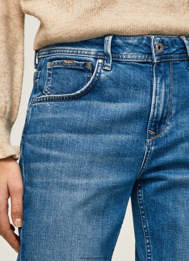 mujer jeans violeta mom carrot fit de cintura alta Pepe Jeans 44JTZ82 mezclilla - Imagen 3