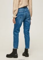 mujer jeans violeta mom carrot fit de cintura alta Pepe Jeans 44JTZ82 mezclilla - Imagen 4