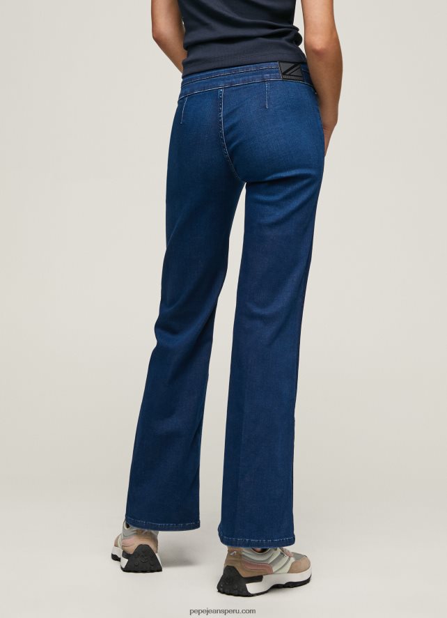 mujer jeans Willa acampanados de talle alto Pepe Jeans 44JTZ62 mezclilla - Imagen 4