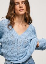 mujer jersey calado de ajuste holgado Pepe Jeans 44JTZ229 bahía