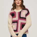 mujer jersey cuello perkins crochet Pepe Jeans 44JTZ246 fuerte