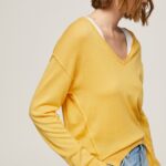 mujer jersey de ajuste holgado con escote en v Pepe Jeans 44JTZ257 brillar