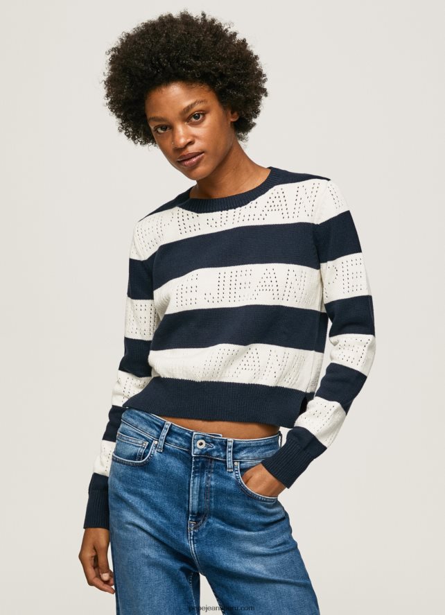 mujer jersey de algodón con estampado de rayas Pepe Jeans 44JTZ255 dulwich - Imagen 3