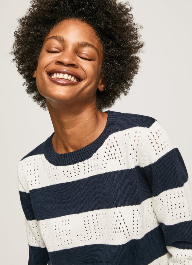 mujer jersey de algodón con estampado de rayas Pepe Jeans 44JTZ255 dulwich - Imagen 1