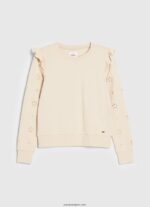 mujer jersey de algodón con volantes Pepe Jeans 44JTZ284 fuerte - Imagen 5
