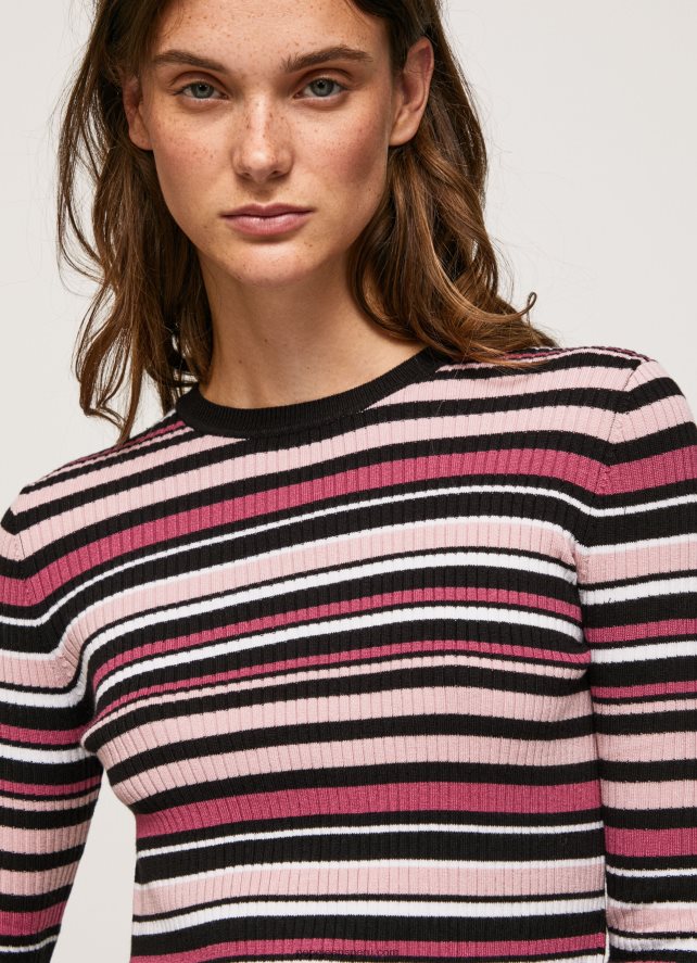 mujer jersey de rayas con cuello redondo Pepe Jeans 44JTZ261 multi - Imagen 3