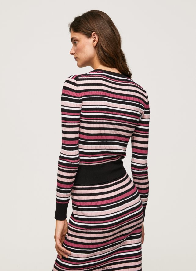 mujer jersey de rayas con cuello redondo Pepe Jeans 44JTZ261 multi - Imagen 4