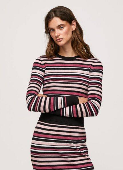 mujer jersey de rayas con cuello redondo Pepe Jeans 44JTZ261 multi