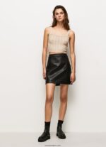 mujer minifalda con cremallera Pepe Jeans 44JTZ484 negro