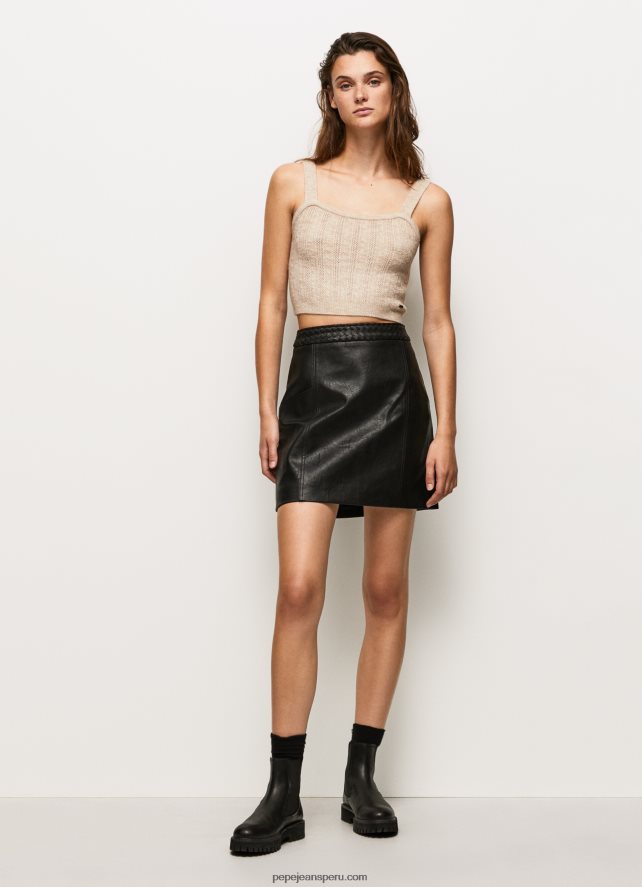 mujer_minifalda_con_cremallera_pepe_jeans_44jtz484_negro.jpg mujer minifalda con cremallera Pepe Jeans 44JTZ484 negro - Imagen 1
