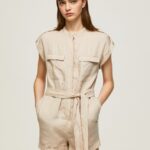 mujer mono corto con cinturón Pepe Jeans 44JTZ176 piedra
