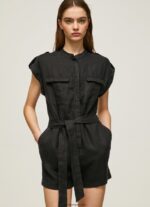 mujer mono corto con cinturón Pepe Jeans 44JTZ177 negro - Imagen 3