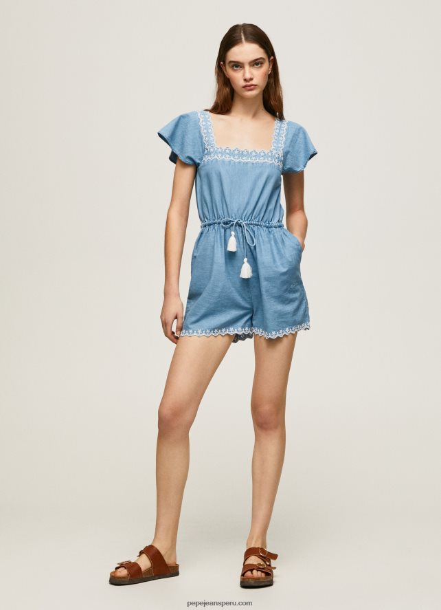 mujer mono corto de mezclilla Pepe Jeans 44JTZ191 azul - Imagen 2