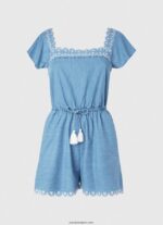 mujer mono corto de mezclilla Pepe Jeans 44JTZ191 azul - Imagen 5